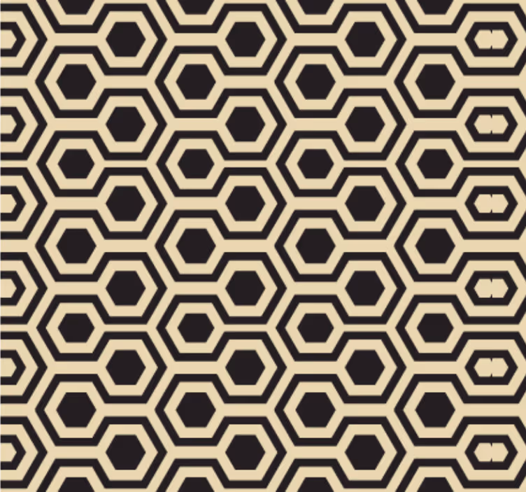 Tapeta do biura wzór geometryczny heksagonalny - TenStickers