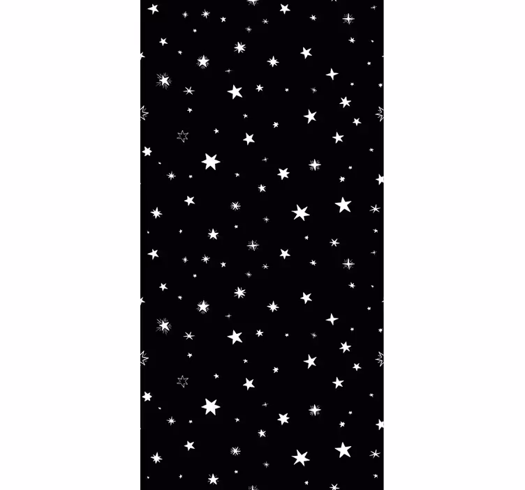 Tapeta do biura w czarno-białe gwiazdki - TenStickers