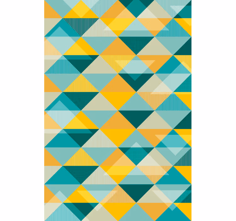 Tapeta do korytarza w geometryczne trójkąty - TenStickers