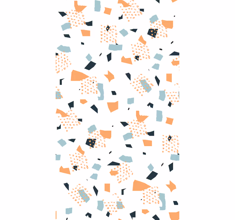 Tapeta do korytarza w nieregularne pastelowe figury - TenStickers