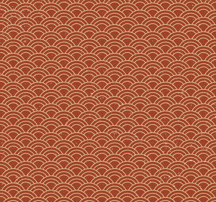 Tapeta do korytarza w stylu vintage z japońską falą - TenStickers