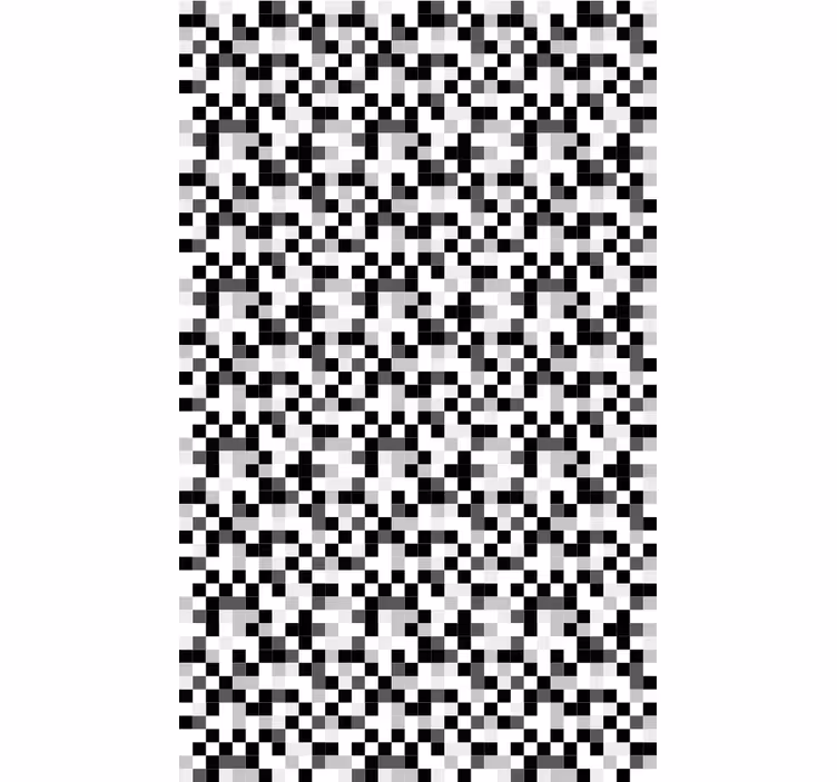 Tapeta do korytarza w monochromatyczny wzór pikseli - TenStickers