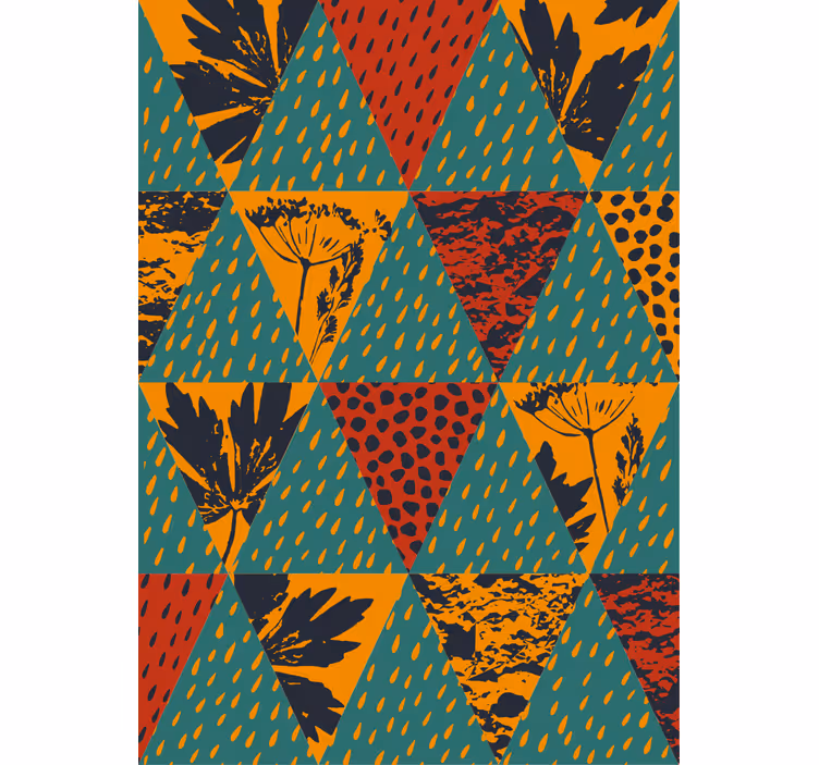 Tapeta do korytarza geometria deszczu - TenStickers