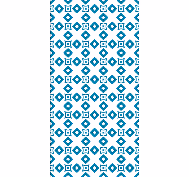 Tapeta do korytarza w geometryczny niebieski diament - TenStickers