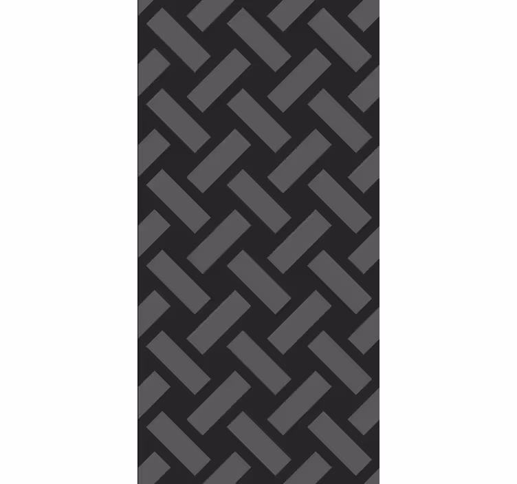 Tapeta do korytarza w geometryczny czarny wzór - TenStickers