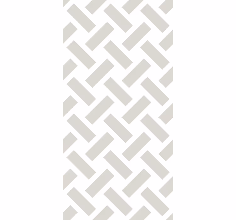 Tapeta do korytarza w geometryczny biały wzór - TenStickers
