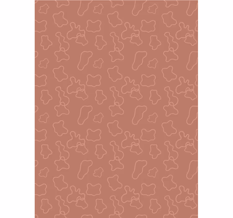 Tapeta do jadalni w terrakotowe nieregularne kręgi - TenStickers