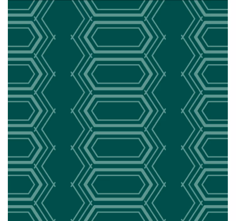 Tapeta do jadalni wzór geometrycznych zielonych kółek - TenStickers