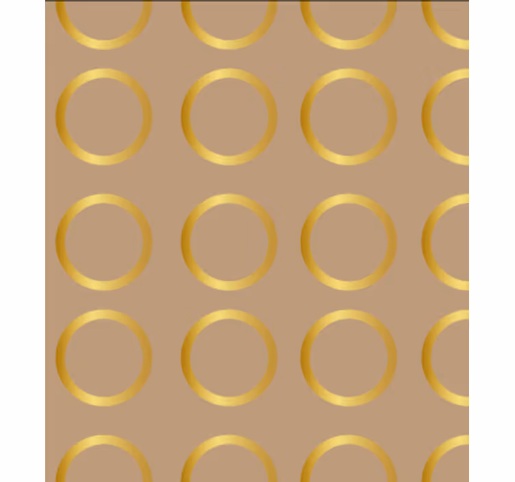 Tapeta do jadalni w geometryczne złote kręgi - TenStickers