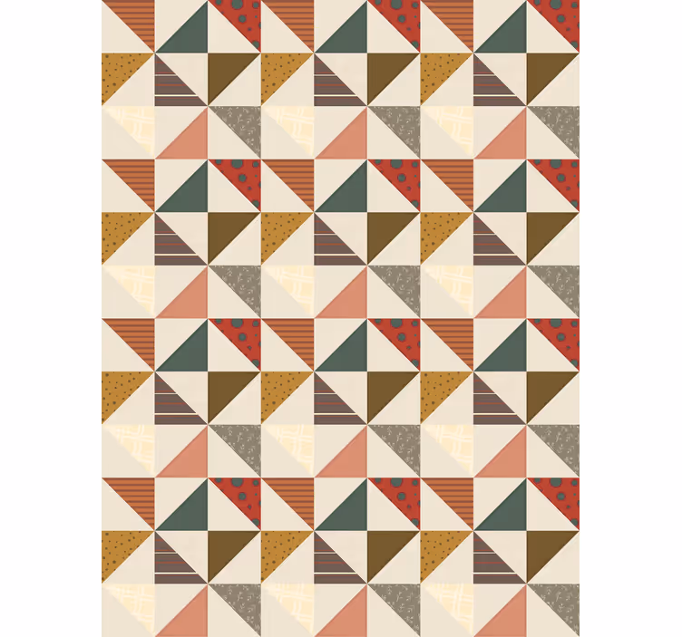 Tapeta do jadalni w geometryczny wzór trójkątów - TenStickers
