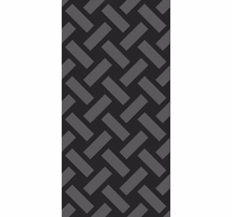 Tapeta do jadalni w geometryczny czarny wzór kwadratów - TenStickers