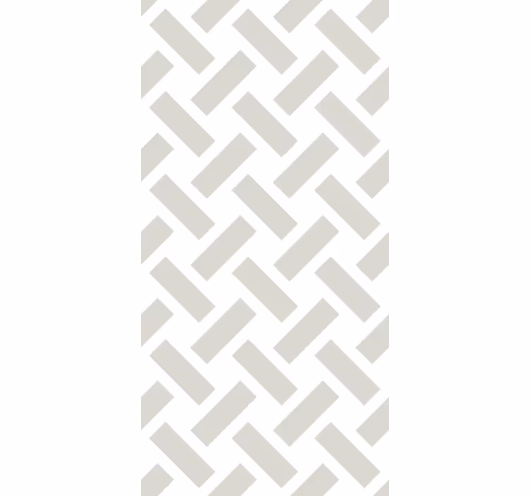 Tapeta do jadalni w geometryczny biały wzór kwadratów - TenStickers