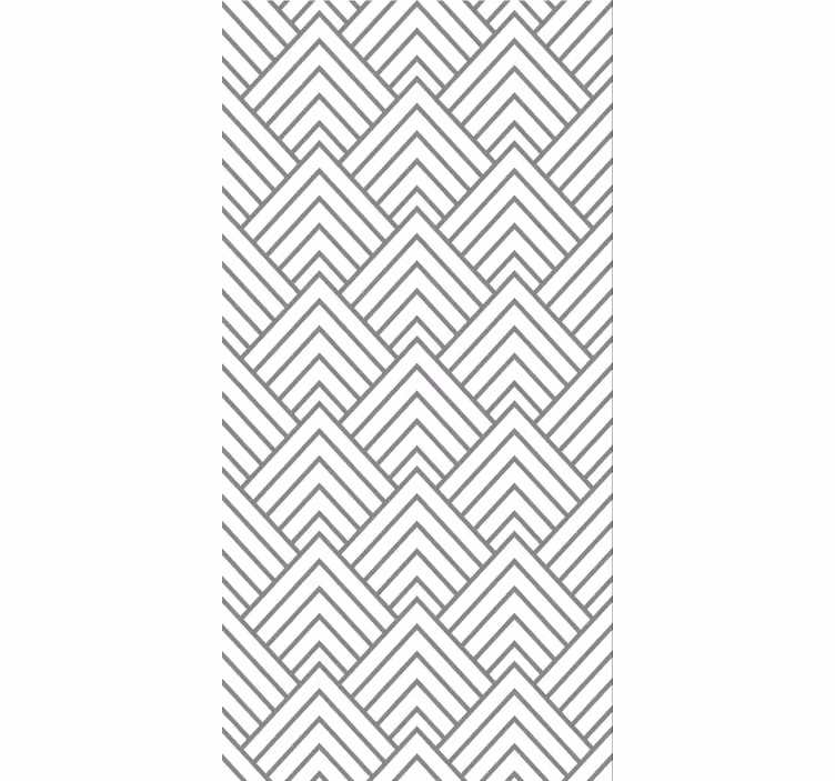 Tapeta do jadalni geometryczny wzór białych trójkątów - TenStickers
