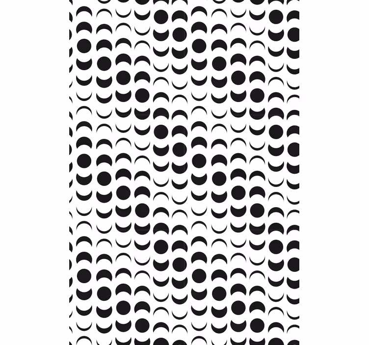 Tapeta do jadalni monochromatyczne półokręgi - TenStickers