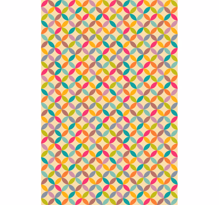 Tapeta do jadalni kolorowa geometria - TenStickers
