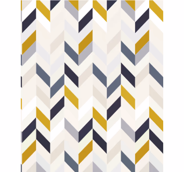 Tapeta do jadalni w wzór chevron w zygzaki - TenStickers