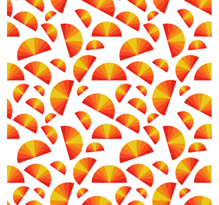 Tapeta geometryczna z okrągłymi wzorami - TenStickers