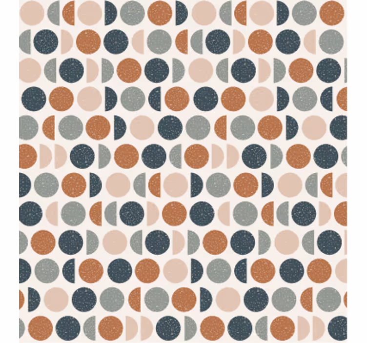 Tapeta geometryczna w retro wzór kropkowy - TenStickers