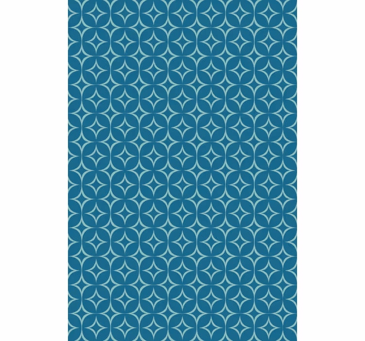 Tapeta geometryczna niebieskie eleganckie okręgi - TenStickers