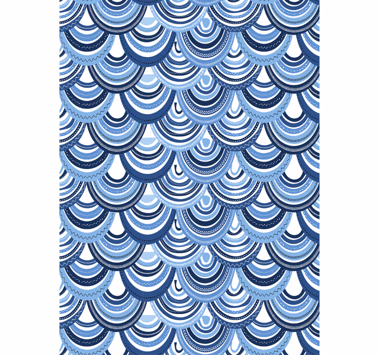 Tapeta geometryczna w wzór falisty - TenStickers