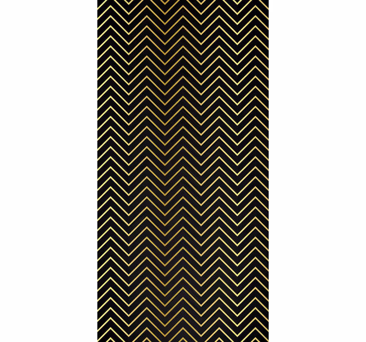 Tapeta geometryczna w złoty wzór chevron - TenStickers