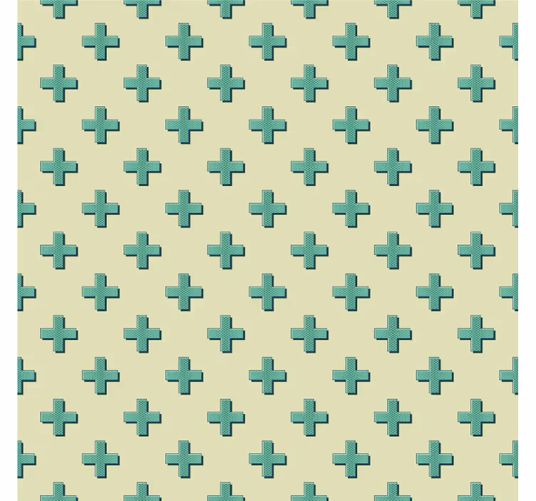Tapeta geometryczna w kształty miętowe - TenStickers
