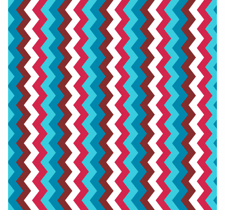 Tapeta geometryczna wzór fal w zygzaku - TenStickers