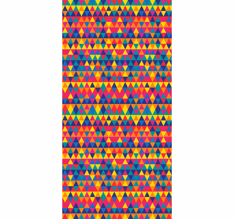 Tapeta geometryczna w kolorowe trójkąty - TenStickers