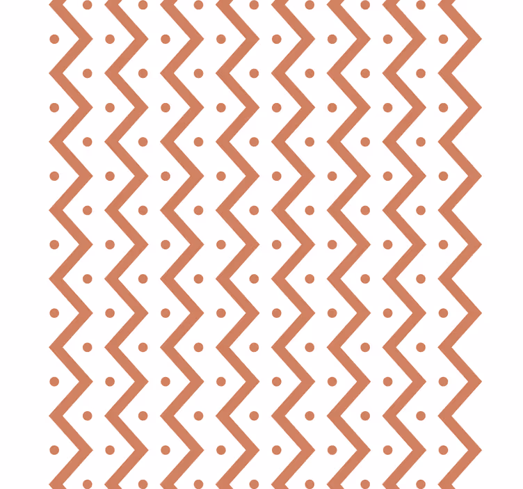 Tapeta geometryczna w zygzaki i kropki - TenStickers
