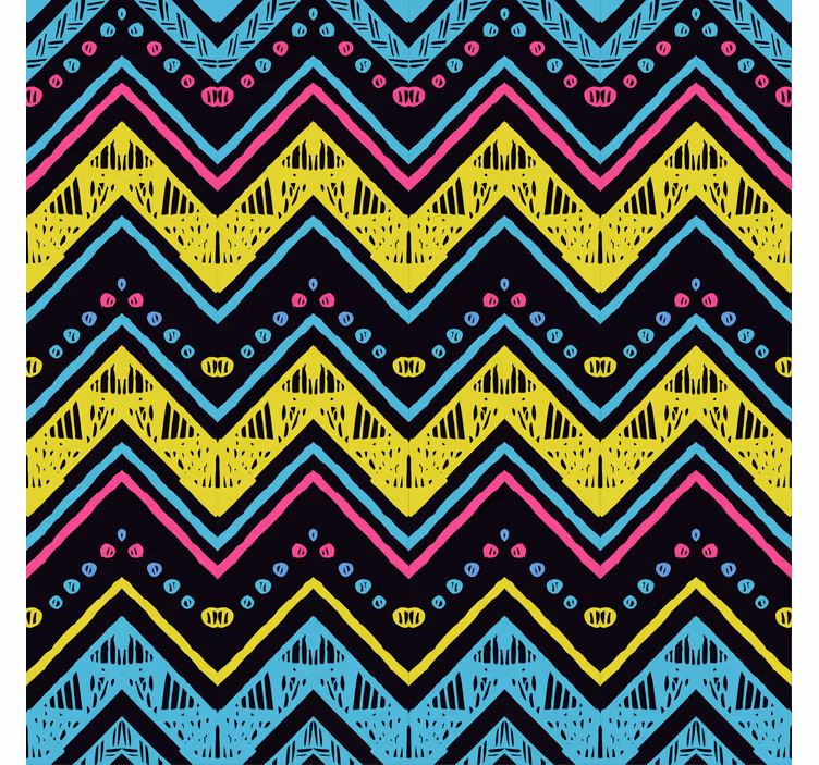 Tapeta geometryczna w żywe wzory z chevronem - TenStickers
