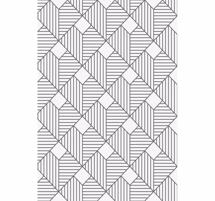 Tapeta geometryczna w szarym wzorze - TenStickers