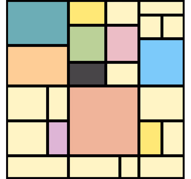 Tapeta geometryczna w żywych kolorach - TenStickers
