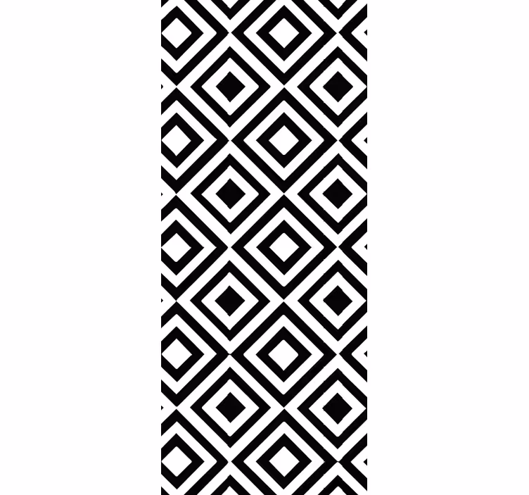 Tapeta geometryczna czarno-biała - TenStickers