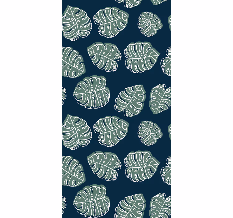 Tapeta natura monstera deliciosa w zieleni i błękicie - TenStickers