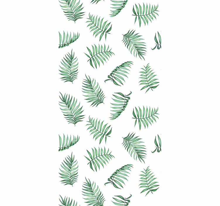 Tapeta natura liście zielonej palmy - TenStickers