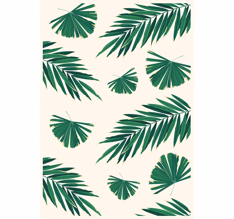 Tapeta natura liście w bujnej zieleni - TenStickers