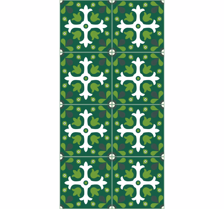 Tapeta natura w zielony botaniczny wzór - TenStickers