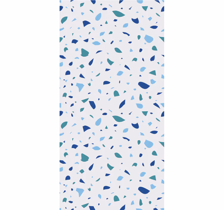 Tapeta tekstura w niebieskich tonach terrazzo - TenStickers