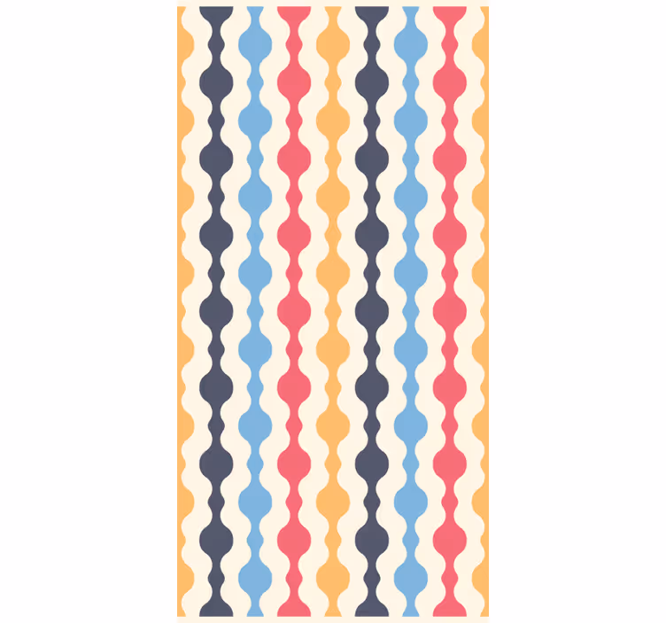 Tapeta vintage w kolorowe retro linie - TenStickers