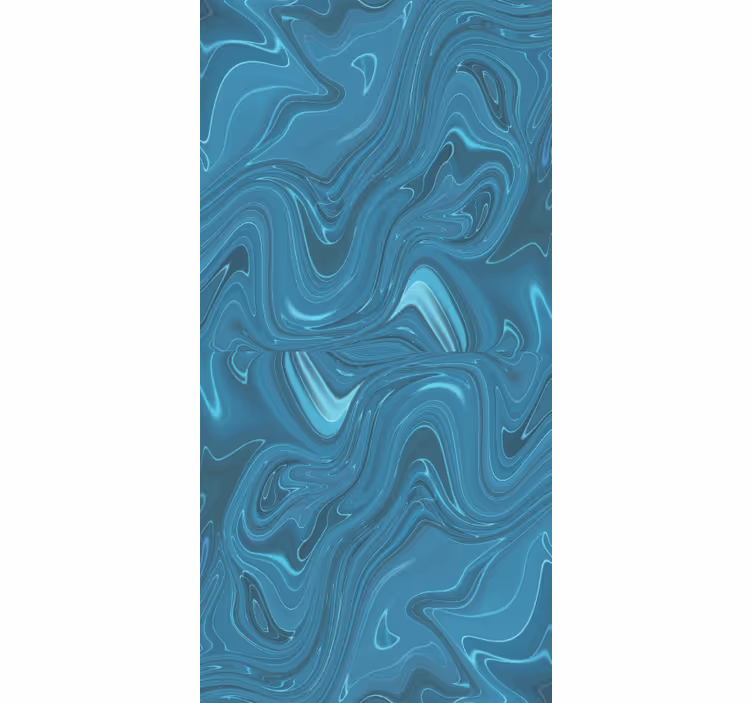 Tapeta marmur w wirujących oceanicznych odcieniach - TenStickers