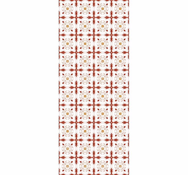 Tapeta kafelki w kształcie czerwonym - TenStickers