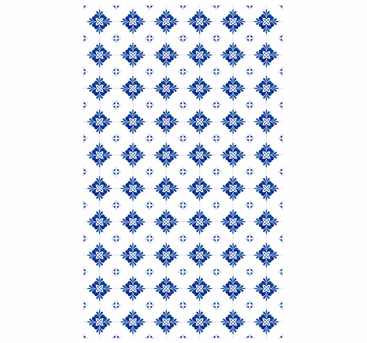 Tapeta kafelki z ceramicznym motywem kwiatowym - TenStickers