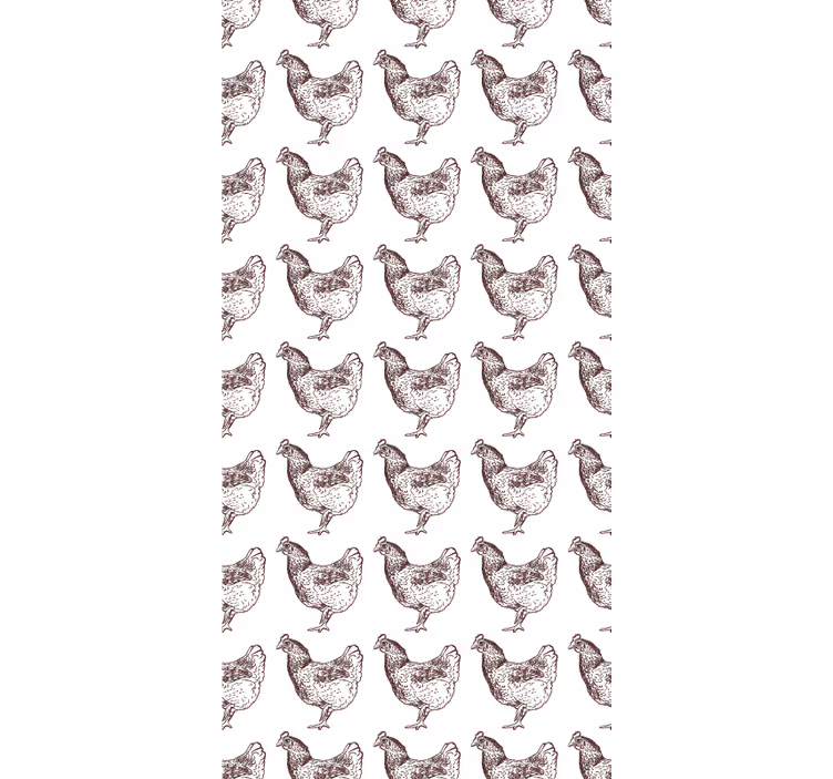 Tapeta dla dzieci z oryginalnym wzorem kurczaka - TenStickers