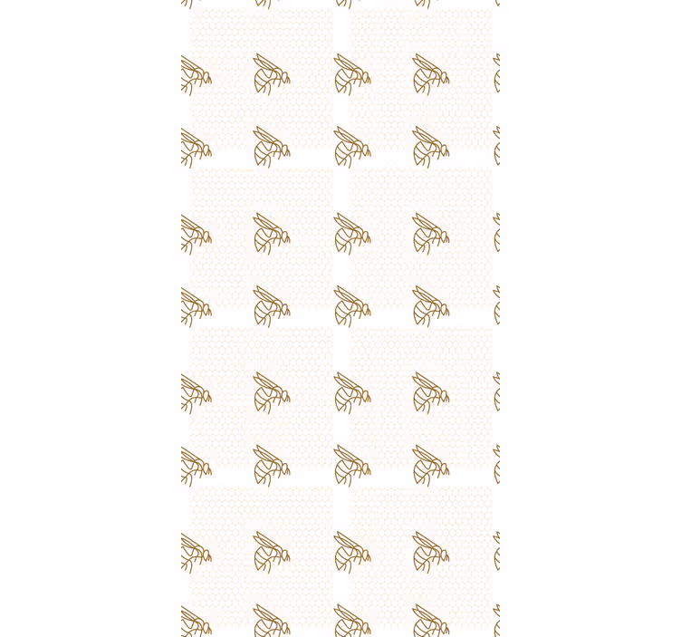 Tapeta dla dzieci z elegancką ilustracją pszczoły - TenStickers