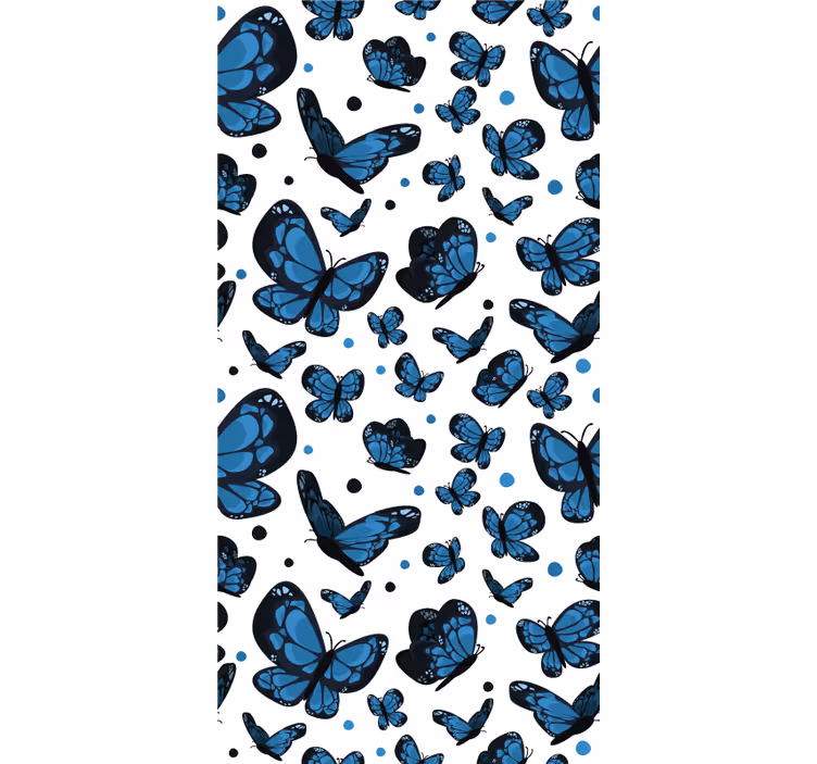 Tapeta dla dzieci niebieski motyl - TenStickers