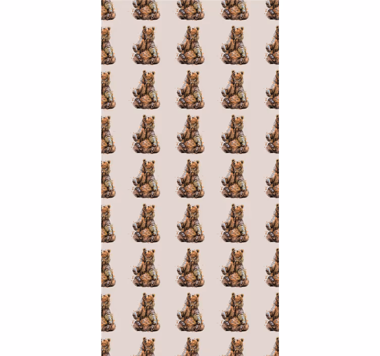 Tapeta dla dzieci miś brązowy - TenStickers