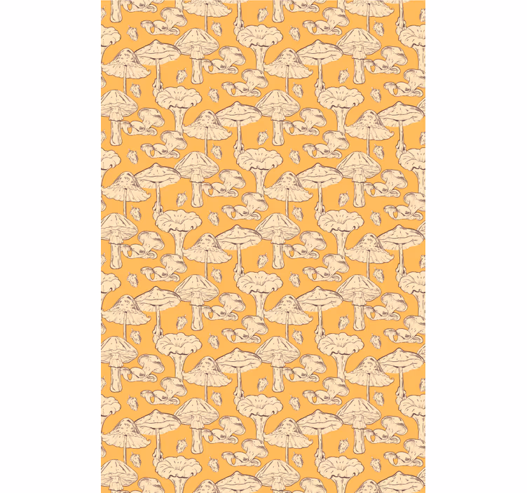 Tapeta do korytarza w wzór grzybów - TenStickers