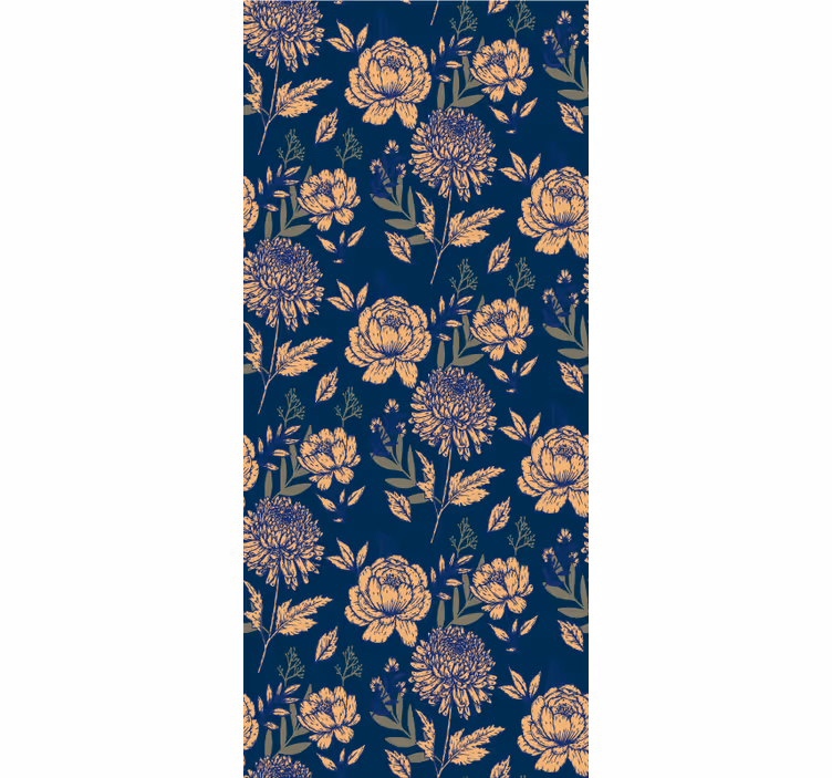 Tapeta do korytarza elegancki wzór w granacie - TenStickers