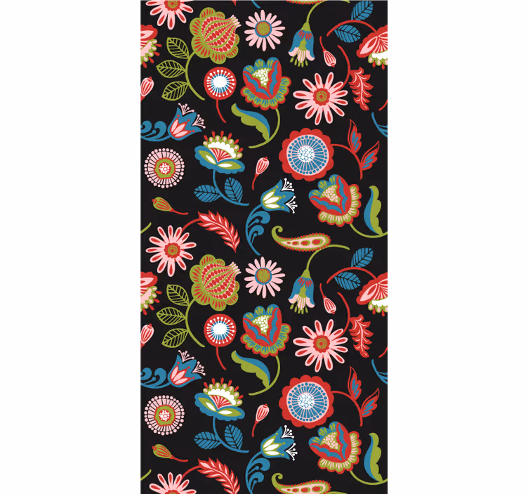 Tapeta do korytarza z eleganckimi motywami roślinnymi - TenStickers