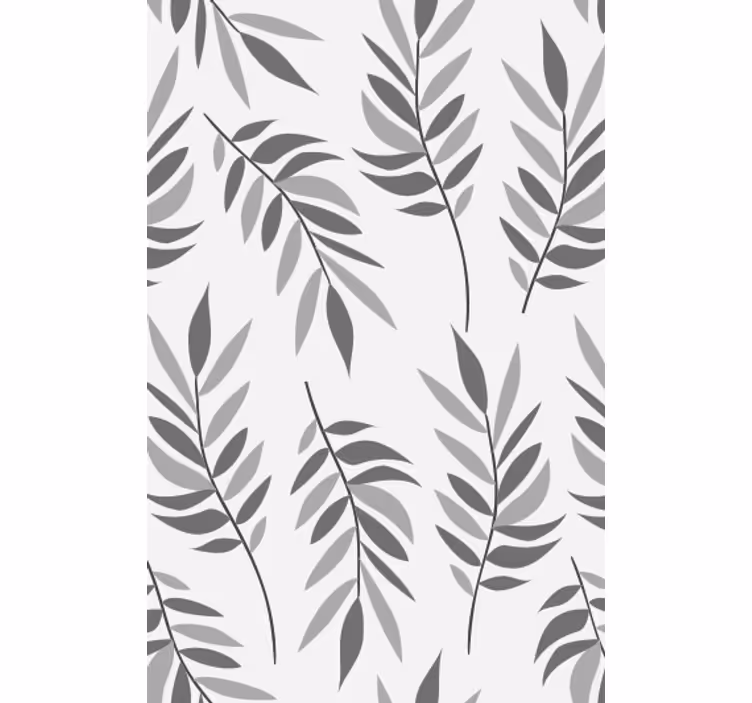 Tapeta do salonu w elegancki wzór liści - TenStickers